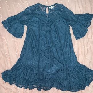 Blue lace dress